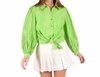 Emily Mccarthy Oxford Shirt In Green In Green