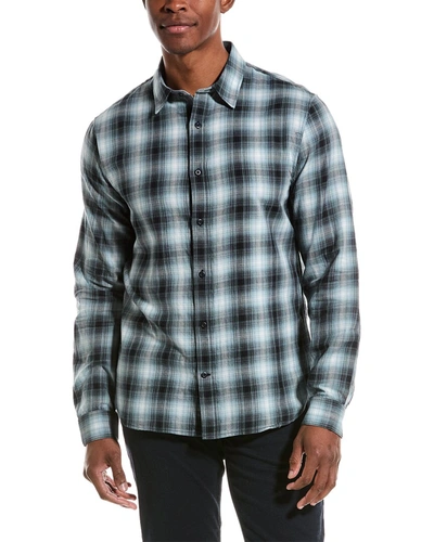 Vince Classic Fit Flannel Shirt In Black