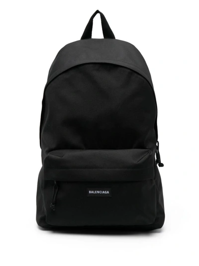 Balenciaga Explorer Nylon Backpack In Black