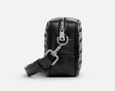 Bottega Veneta Classic Leather Camera Bag In Black