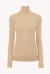 Chloé Pull Col Roulé Femme Beige Taille Xs 100% Laine, Polyamide, Élasthanne In Beige