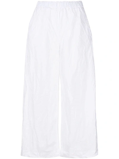 Daniela Gregis Cotton Trousers In Blanco