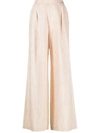 Forte Forte High-waisted Wide-leg Trousers In Pink