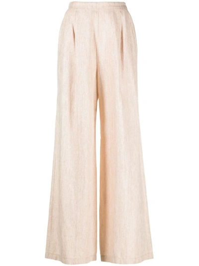 FORTE FORTE FORTE_FORTE LINEN LUREX MICRO HERRINGBONE WIDE LEG PANTS