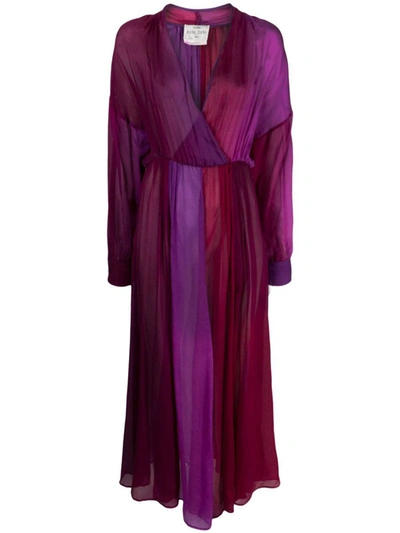 Forte Forte Gradient-effect Silk Dress In Violet