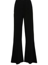 Forte Forte Stretch Crepe Cady Flared Pants In Black