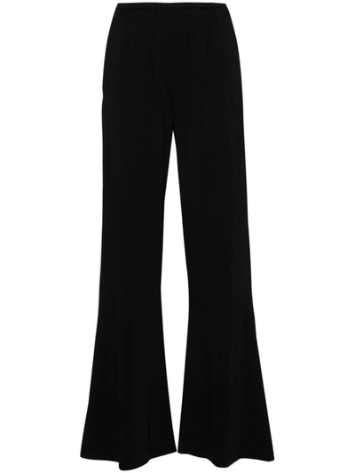 Forte Forte Stretch Crepe Cady Flared Trousers In Black