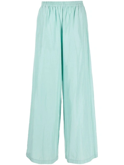 Forte Forte High-waisted Wide-leg Trousers In Aquatic