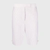Thom Browne Striped Bermuda Shorts In Red