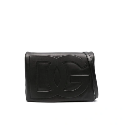 Dolce & Gabbana Plonge Shoulder Bag In Black