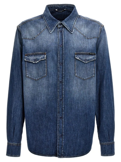 Dolce & Gabbana Denim Shirt In Blue