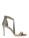 Jimmy Choo Vinca 95 Embellished Open Toe Sandals In Silver