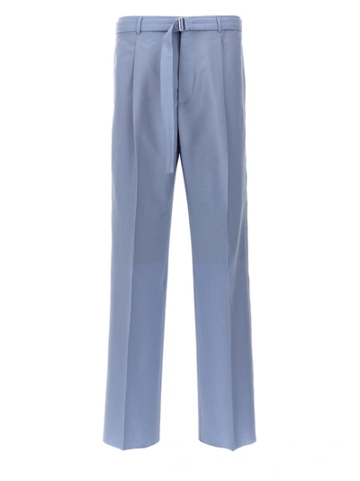 Lanvin Front Pleat Pants In Blue