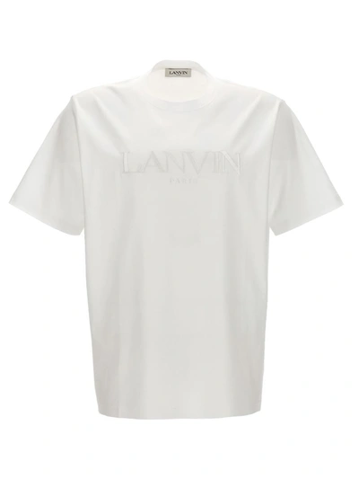 Lanvin Logo Embroidery T-shirt In White