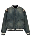 Rhude Blue Lightning Bomber Jacket In Blue