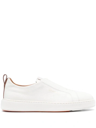 Santoni Victor Sneakers Shoes In White