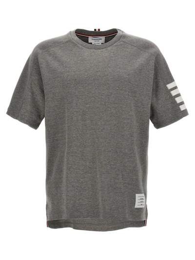 Thom Browne 4 Bar T-shirt In Gray