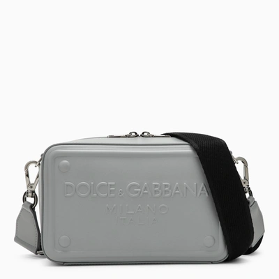 Dolce & Gabbana Dolce&gabbana Grey Calfskin Shoulder Bag Men In Gray