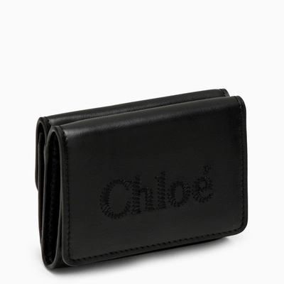 CHLOÉ CHLOÉ SENSE TRIFOLD WALLET SMALL BLACK