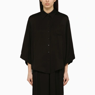 FEDERICA TOSI BLACK VISCOSE SHIRT