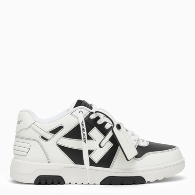 Off-white Out Of Office Logo-embroidered Leather Low-top Trainers In Multicolor