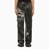 44 LABEL GROUP BAGGY/LOOSE TROUSERS WITH ASH PRINT