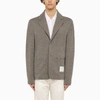 Thom Browne Grey Virgin Wool Single Breasted Jacket In Grey