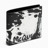 ALEXANDER MCQUEEN BLACK/WHITE LEATHER WALLET WITH LOGO
