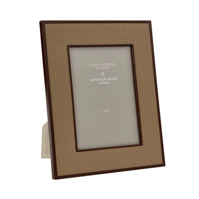 Addison Ross Ltd Uk Hazelnut Weave Photo Frame In Brown