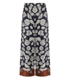Weekend Max Mara Printed Pyjama Trousers In Blue
