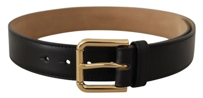 DOLCE & GABBANA DOLCE & GABBANA ELEGANT LEATHER BELT WITH LOGO WOMEN'S BUCKLE