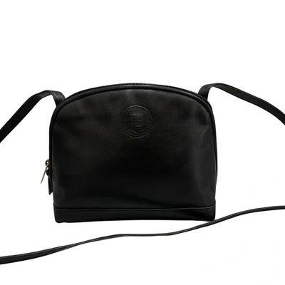 Fendi Ff Black Leather Shoulder Bag ()