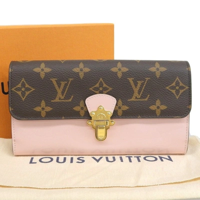 Pre-owned Louis Vuitton Cherrywood Pink Leather Wallet  ()