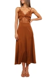 Petal And Pup Womens Franque Midi Lace Dress In Rust
