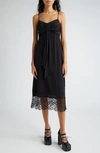 Simone Rocha Black Bow Midi Dress In Black