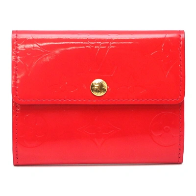 Pre-owned Louis Vuitton Ludlow Red Patent Leather Wallet  ()