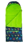 Mimish Kids' Sleep-n-pack Dinosaur Print Sleeping Bag Backpack In Dinosaurs
