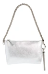 JIMMY CHOO JIMMY CHOO MINI CALLIE METALLIC LEATHER SHOULDER BAG