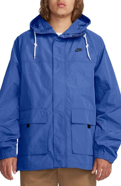 Nike Club Bowline Water Repellent Jacket In Blue