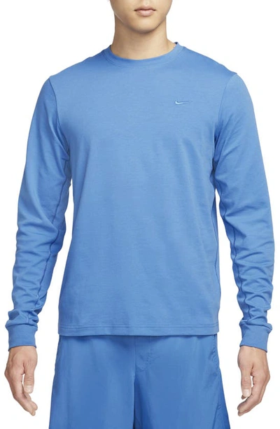 Nike Men's Primary Dri-fit Long-sleeve Versatile Top In Blue