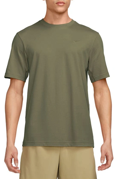 Nike Men's Primary Dri-fit Short-sleeve Versatile Top In Medium Olive/medium Olive