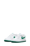 Nike Kids' Air Force 1 Low Easyon Sneaker In White/ White/ Malachite