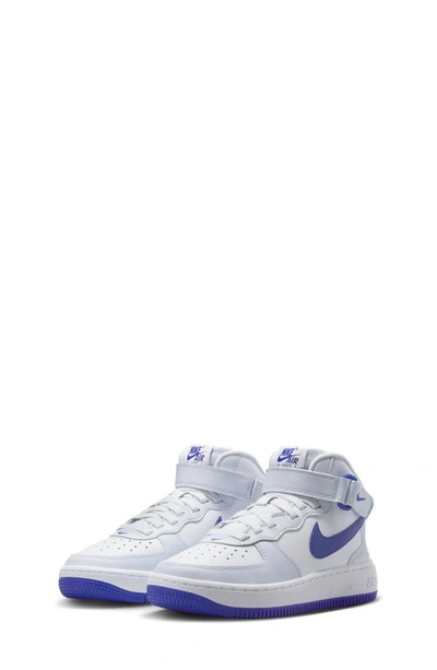 Nike Kids' Air Force 1 Easyon Mid Top Trainer In Football Grey/persian Violet/white