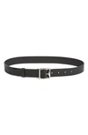 BURBERRY BURBERRY PEBBLED LEATHER BELT