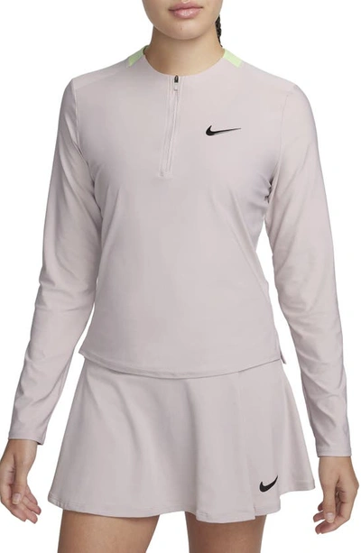Nike Women's Court Advantage Dri-fit 1/4-zip Tennis Mid Layer In Purple
