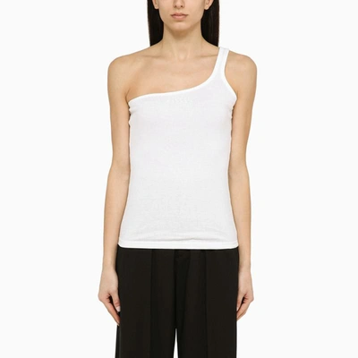 Isabel Marant One-shoulder Cotton Tank Top In ホワイト