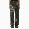 M44 LABEL GROUP 44 LABEL GROUP BAGGY/LOOSE TROUSERS WITH ASH PRINT