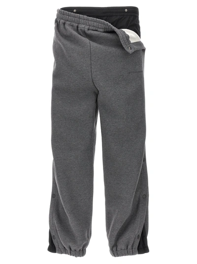 Y/project Snap Off Track Pants In Dark Grey/black Nyl