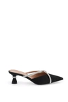 D’accori Ella 50mm Rhinestone-embellished Mules In Black