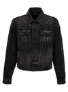 Amiri Distressed-effect Denim Jacket In Black